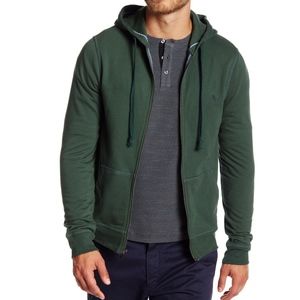 Original Penguin Zip Front Hoodie (M) Sycamore Grn